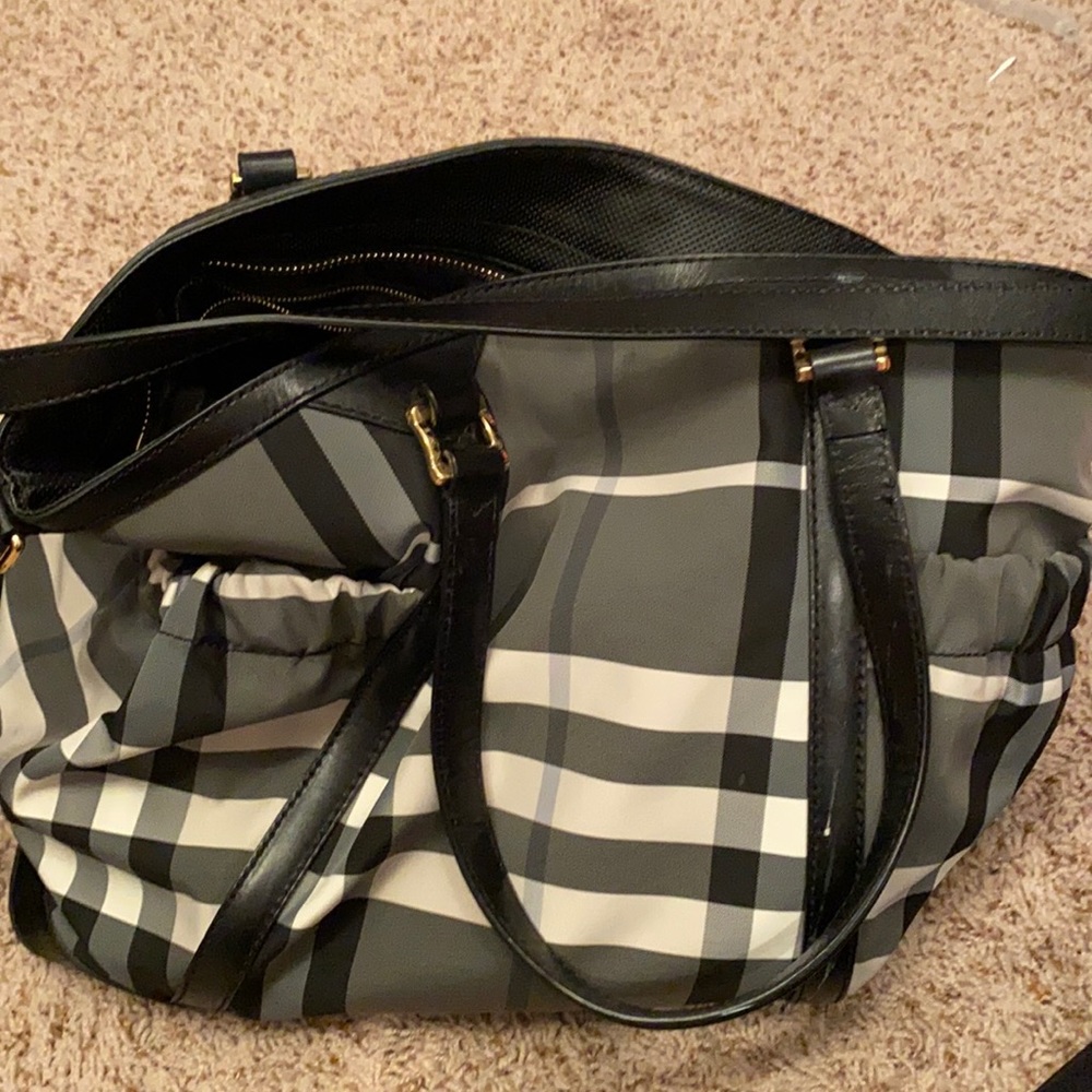 Burberry nova check diaper bag